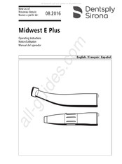 Dentsply Sirona Midwest E Plus Notice D'utilisation