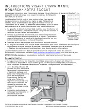 Avery Dennison Monarch ADTP 2 EcoCut Instructions