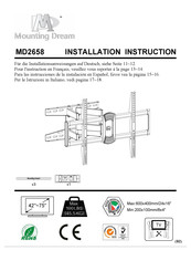 Mounting Dream MD2658 Instructions D'installation