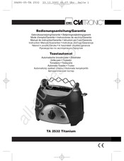 Clatronic TA 2532 Titanium Mode D'emploi