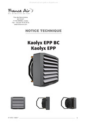France Air Kaolyx EPP 20 AC Notice Technique