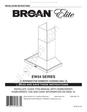 Broan Elite EW54 Serie Mode D'emploi
