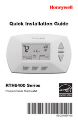 Honeywell RTH6400 Guide D'installation Rapide