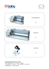 Boley STANDARD III Mode D'emploi