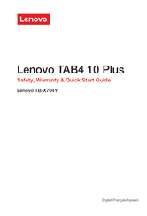 Lenovo TB-X704Y Guide De Démarrage Rapide