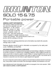 Brunton SOLO 7.5 Mode D'emploi