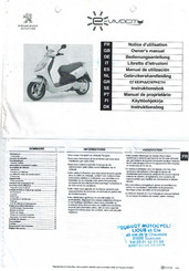 PEUGEOT SCOOTERS E-VIVACITY Notice D'utilisation