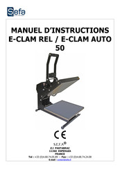 Sefa E-CLAM REL Manuel D'instructions