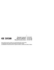Husqvarna CC 2128 Manual D'utilisation