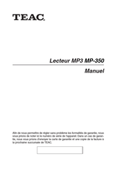 Teac MP-350 Manuel