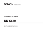 Denon Professional DN-C640 Mode D'emploi