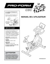 Pro-Form Tour de France CBC Manuel De L'utilisateur