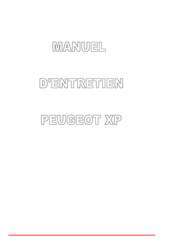 PEUGEOT XP Manuel D'entretien