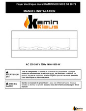 Kamin Klaus KAMININOX NICE 50 Mode D'emploi