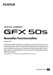 FujiFilm GFX 50S Mode D'emploi