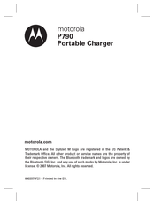 Motorola P790 Mode D'emploi