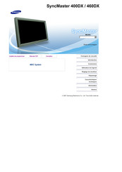 Samsung Syncmaster 460 DX Mode D'emploi