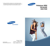 Samsung SGH-P400 Mode D'emploi