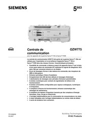 Siemens OZW775 Mode D'emploi