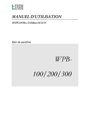 I-Tech WPB-300 Manuel D'utilisation