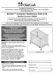 Child Craft Bristol F99040 Guide D'assemblage