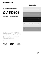 Onkyo DV-BD606 Manuel D'instructions