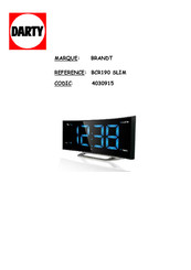 Brandt BCR190SLIM Manuel D'instructions