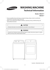 Samsung WA5471 Serie Informations Techniques