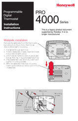 Honeywell PRO 4000 Série Instructions D'installation