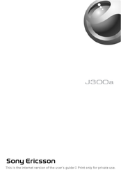 Sony Ericsson J300a Mode D'emploi