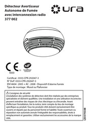 Ura 377 002 Mode D'emploi