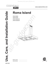Zephyr Essentials Roma Island ZRM-E36BS290 Guide D'utilisation, D'entretien Et D'installation