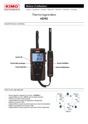 Kimo Instruments HD110 Notice D'utilisation
