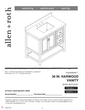 Allen + Roth HARWOOD 9V316V36 Mode D'emploi