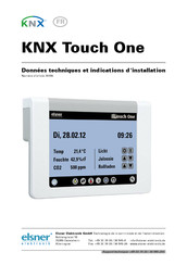 elsner elektronik KNX Touch One Données Techniques Et Indications D'installation