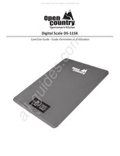 Open Country DS-11SK Guide D'entretien Et D'utilisation