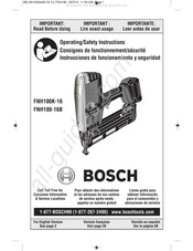 Bosch FNH180K-16 Consignes De Fonctionnement/Sécurité