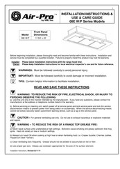 VMI Air-Pro 08E W/P Serie Instructions D'installation Et D'utilisation