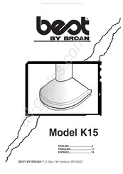 Broan best K15 Mode D'emploi