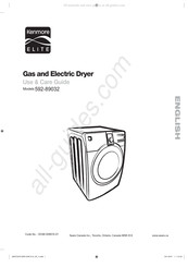 KENMORE ELITE 592-89032 Guide D'utilisation Et D'entretien