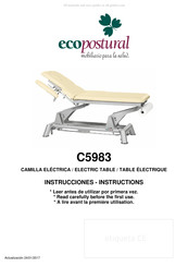 ECOPOSTURAL C5983 Instructions