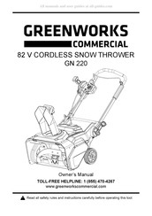 GreenWorks Commercial GN 220 Manuel Du Propriétaire