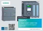 Siemens SIMATIC S7-1200 Manuel