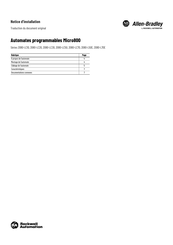 Rockwell Automation 2080-LC30 Notice D'installation