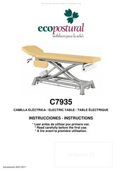 ECOPOSTURAL C7935 Manuel D'instructions