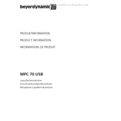 Beyerdynamic MPC 70 USB Information De Produit