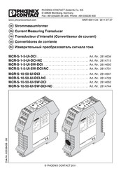 Phoenix Contact MCR-S-10-50-UI-DCI-NC Mode D'emploi