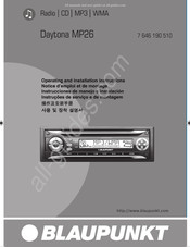 Daytona MP26 Notice D'emploi Et De Montage