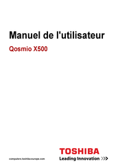 Toshiba Qosmio X500 Manuel De L'utilisateur