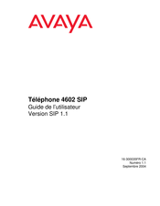 Avaya 4602 SIP Guide De L'utilisateur